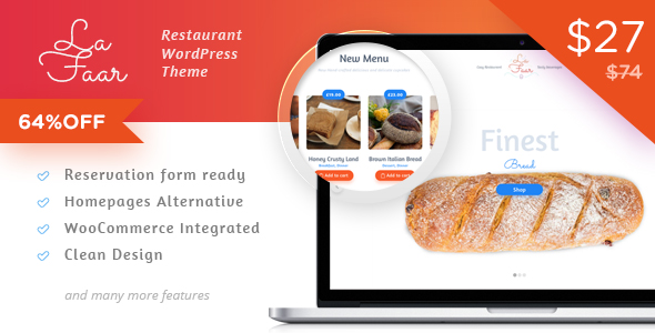 Lafaar – Restaurant & Food Menus WooCommerce Theme
